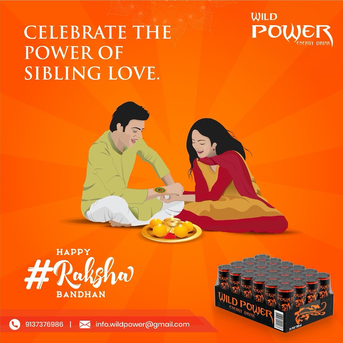 WildPowerEnerg1's tweet photo. #TeamWildPower wishes you Happy Rakshabandhan.
#WildPower #Rakshabandhan #RakhiCelebration #RakhiFestival #IndianFestival #Rakshabandhan2021 #HappyRakhi #Rakhi2021 #SiblingLove #SiblingBond https://t.co/HRfVEAGS2q