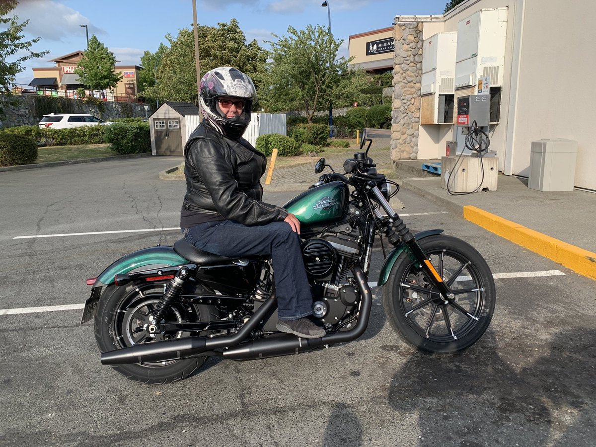 GrumpytheBiker's tweet photo. Snake Venom Sportster, the only one on Vancouver Island. We had to order it and wait almost 2 months for it but just look at it, it’s a beauty and @bikereye looks good on it. #grumpythebiker #harleydavidson #harley #barnesnation https://t.co/WoUNZjsQvc