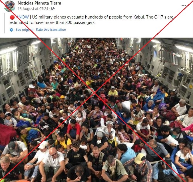 AFPFactCheck's tweet photo. ⚠️ Seen these photos apparently showing Afghans leaving the country on a US military plane? ❌

Both pictures have circulated online since November 2013, when US forces evacuated people in the Philippines after Typhoon Haiyan https://t.co/oRDrNf18tS https://t.co/e3urc8zSDL