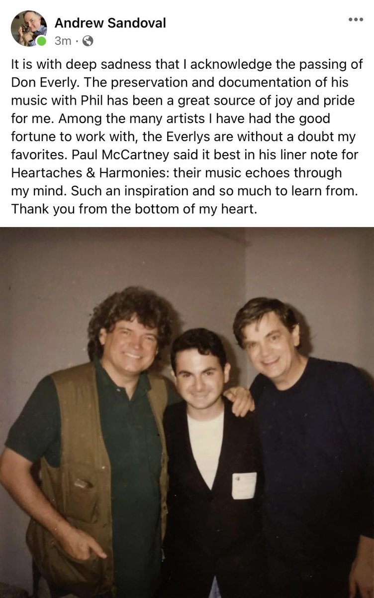 Don Everly Of Iconic Duo The Everly Brothers Has Died Aged 84