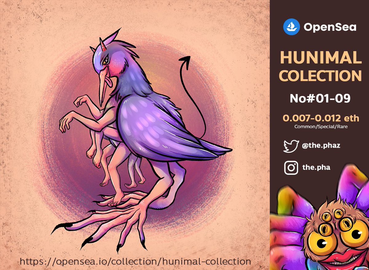 HunimalNFT's tweet photo. Hi ~ my frist collection Available now ~  
is combination of the structure of animal and human organs https://t.co/dPnLnMNyJq
 #ThaiNFT #NFTTHAILAND #OpenSeaNFT
#NFTCommunity #nftart #NFTcollection  #nftcollector   #NFTdrops #opensea   #NFTs #Cryptoart #Ethereum  #NFT #NFTartists https://t.co/UyrXgFn3LA