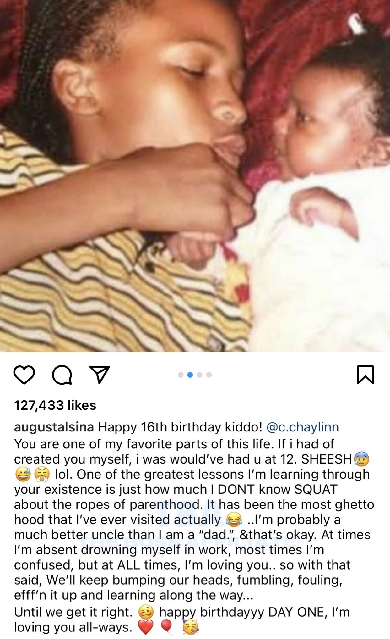 August Alsina wishes his niece a happy birthday 