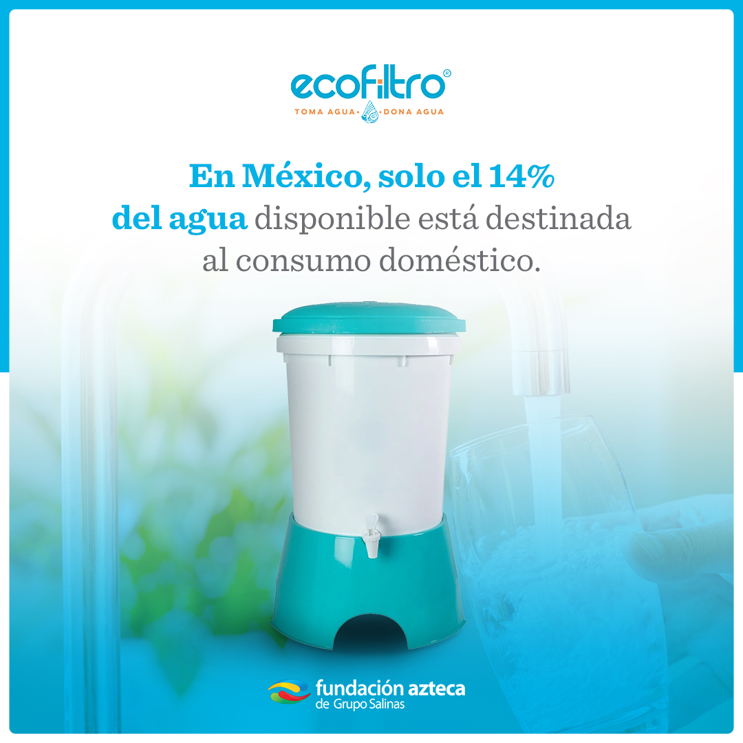 Es un hecho: el #agua disponible a nivel mundial es muy poca y la demanda es cada vez mayor. 

#FundaciónAzteca, en alianza con #EcoFiltro, buscan soluciones innovadoras que promuevan el ahorro del agua.
👉 bit.ly/2UfBJfy