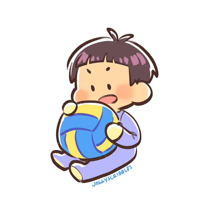 JollyScribbles's tweet photo. Day 4 prompt: Firsts
Baby's first volleyball 🏐

#GoshikiWeek2021 https://t.co/6iRYLBCwyP