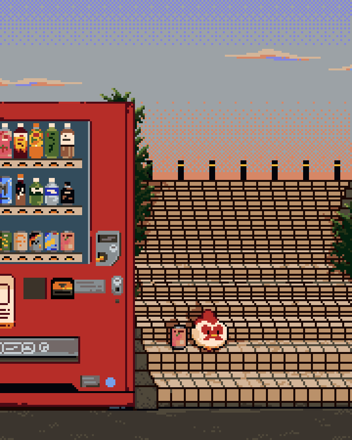 Click bought the wrong drink.

#pixelart