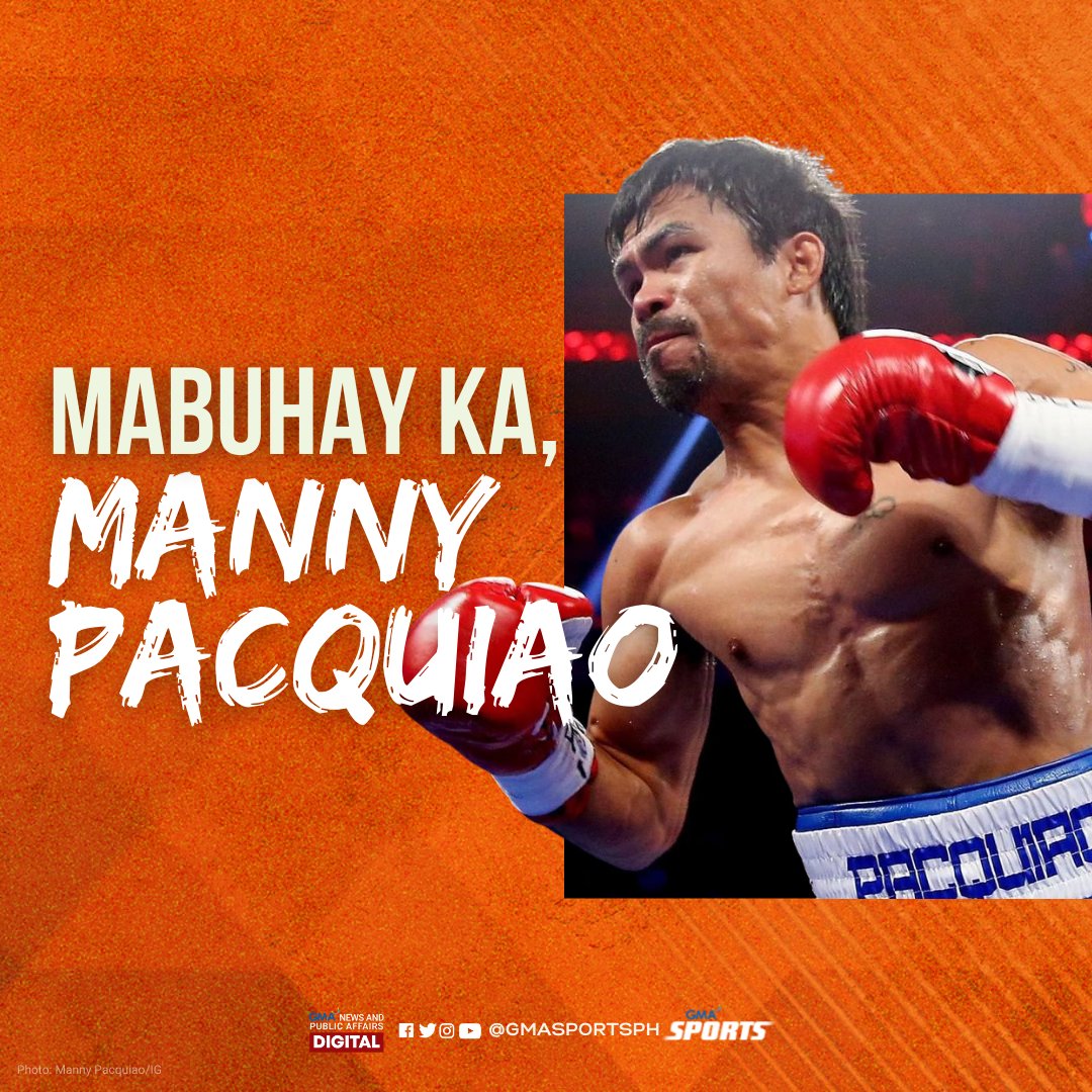 gmasportsph's tweet photo. Mabuhay ka, Manny Pacquiao!

Manny Pacquiao suffers an upset in a masterful 12-round unanimous decision victory for Yordenis Ugas. #PacquiaoUgas

READ: https://t.co/xJBJComxG5 https://t.co/oOtjTPHVz8