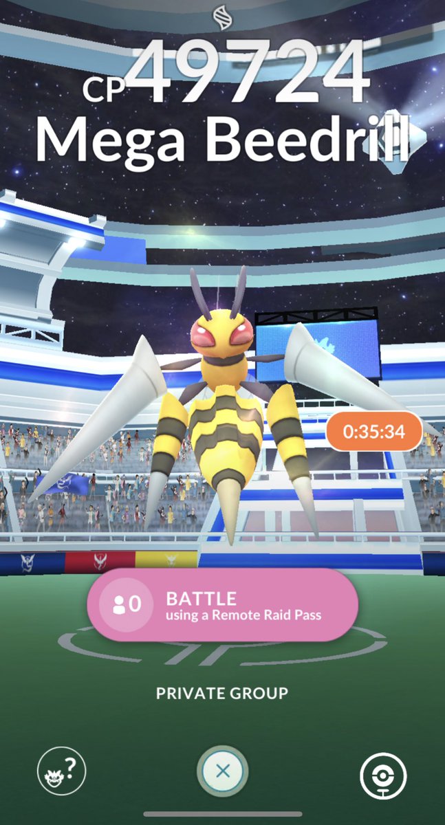 JinMaster2020's tweet photo. メガスピアーって何人で倒せるかな〜(๑˃̵ᴗ˂̵)

#ポケモンGO
#ポケモン
#メガスピアー https://t.co/VlJrWwSA1b