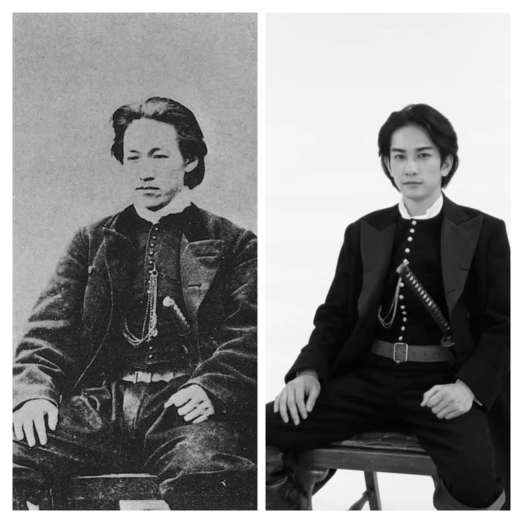 一色 土方歳三ご本人の写真と 町田啓太 さんが演じる土方歳三 さすが大河ドラマ 青天を衝け T Co K1n1jwyyab Twitter
