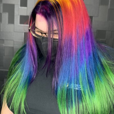 Hair to match the planet logo 🌈🪐