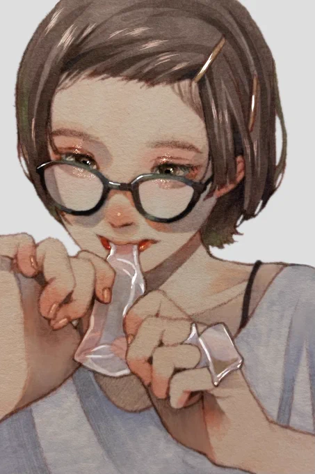 彼女の薬指は、パピコと一緒 