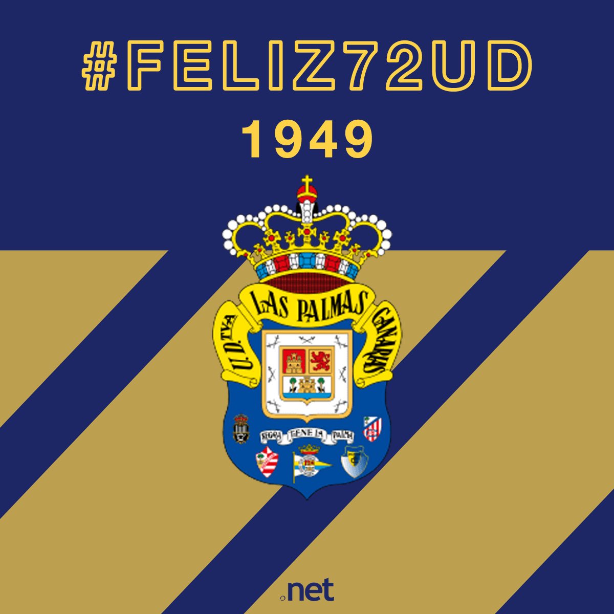 udlaspalmasNET's tweet photo. 🔸🔹 #FELIZ72UD

Hoy 22 de agosto de 2021 se cumplen 72 años de la fundación de la Unión Deportiva Las Palmas 🎂🎂🎂

Cuéntanos tu mejor recuerdo en estos 72 años de vida ⬇️ (si es con foto, mejor ♥️) https://t.co/fygTXAYL1Q