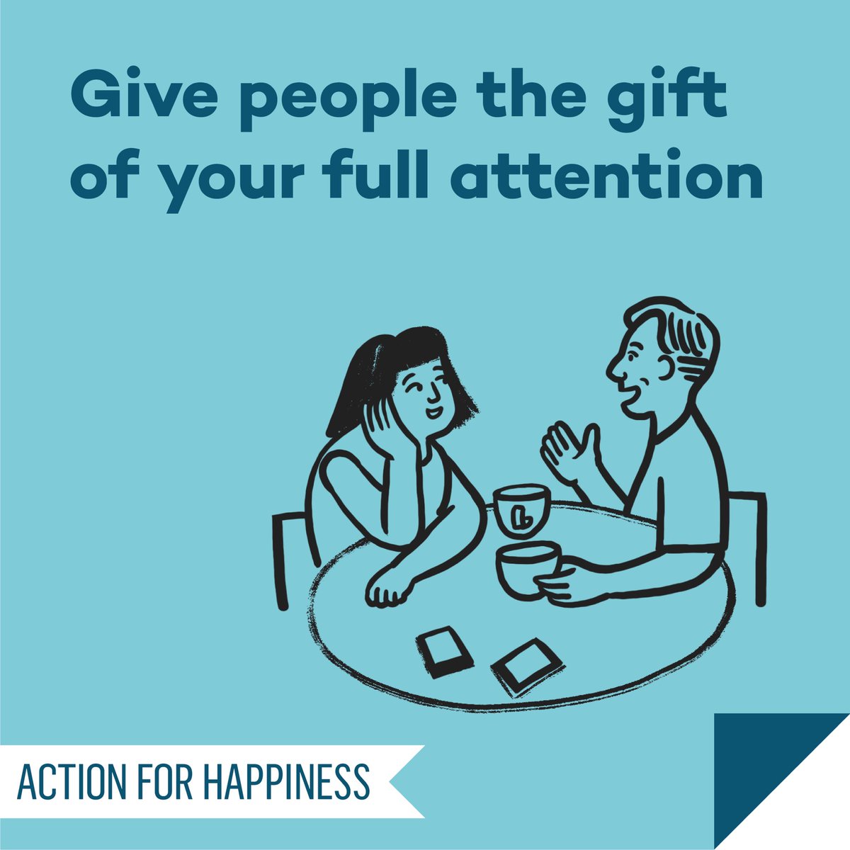actionhappiness's tweet photo. Altruistic August - Day 22: Give people the gift of your full attention https://t.co/n239hQpCYn #AltruisticAugust https://t.co/1GNJnjp44q
