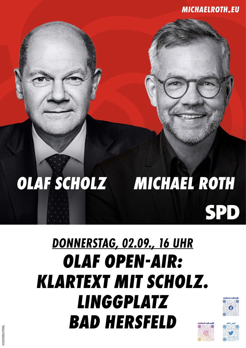 spd_hef's tweet image. Olaf Scholz in Bad Hersfeld am 2. September 2021 um 16 Uhr am Linggplatz!!!