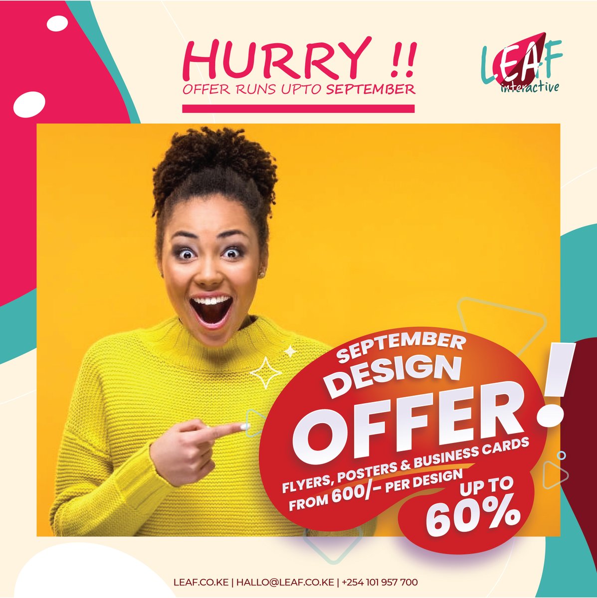 leafinteractive's tweet photo. That first impression is key to your brand @leafinteractive is a Boutique Creative Design startup that aims to help other startups/small businesses with great visual designs.

☎️+254 101957700
📩Hallo@leaf.co.ke
🌐 https://t.co/7jH6UgmyIq

#KoTSokoni https://t.co/Xd6308lw77