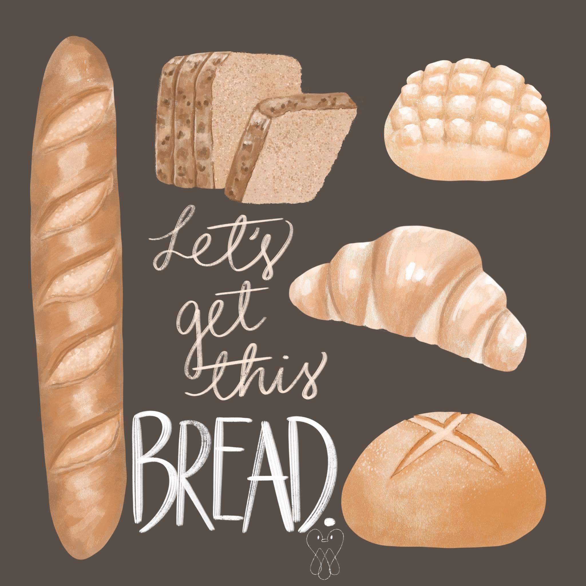 Different Colors Breads рисунок