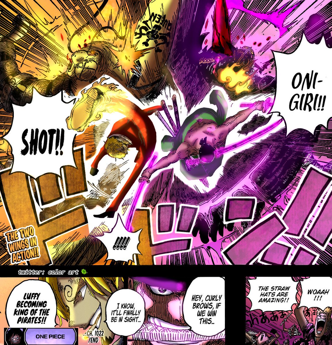 SPOIL MANGA ONE PIECE CHAPTER 1022 ! / Colors in Anime Style : r