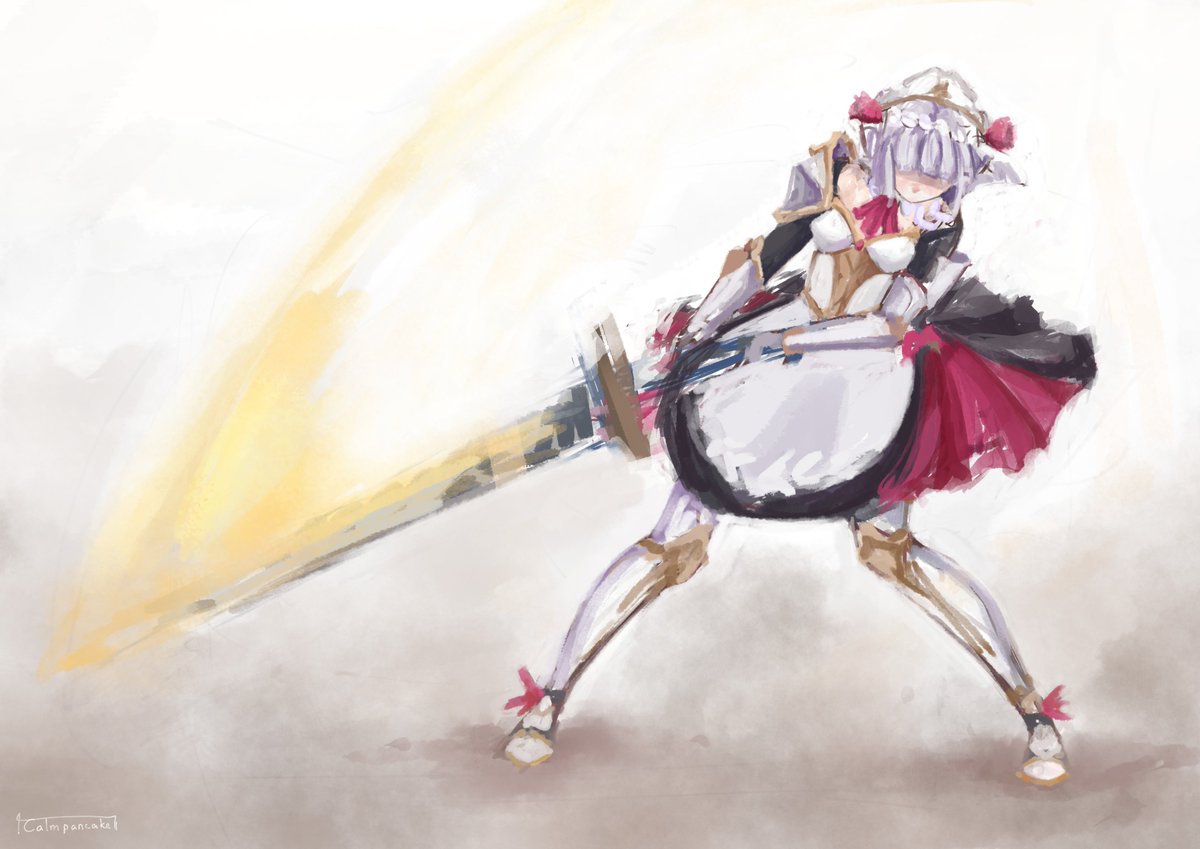 calmpancake's tweet photo. В процессе создания чего-то ✍️

#GenshinImpact #Noelle #digitalart #DigitalArtist #Genshin #геншинимпакт https://t.co/DI7duIkyrY