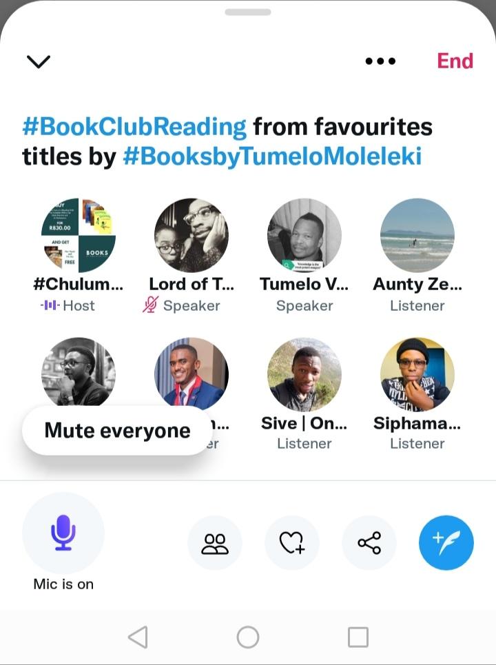 Guepard_1's tweet photo. I would like to send out my heartfelt thanks & love to the guests on the #BookClubReading from favourite titles by #BooksbyTumeloMoleleki and all the listeners who joined us, staying with us to the end
I feel the love guys & I'm thankful ๐๐พ
@afro_tez @seilatsatsi @TumeloVTema๐๐พ๐๐พ https://t.co/3dljSE6SHT