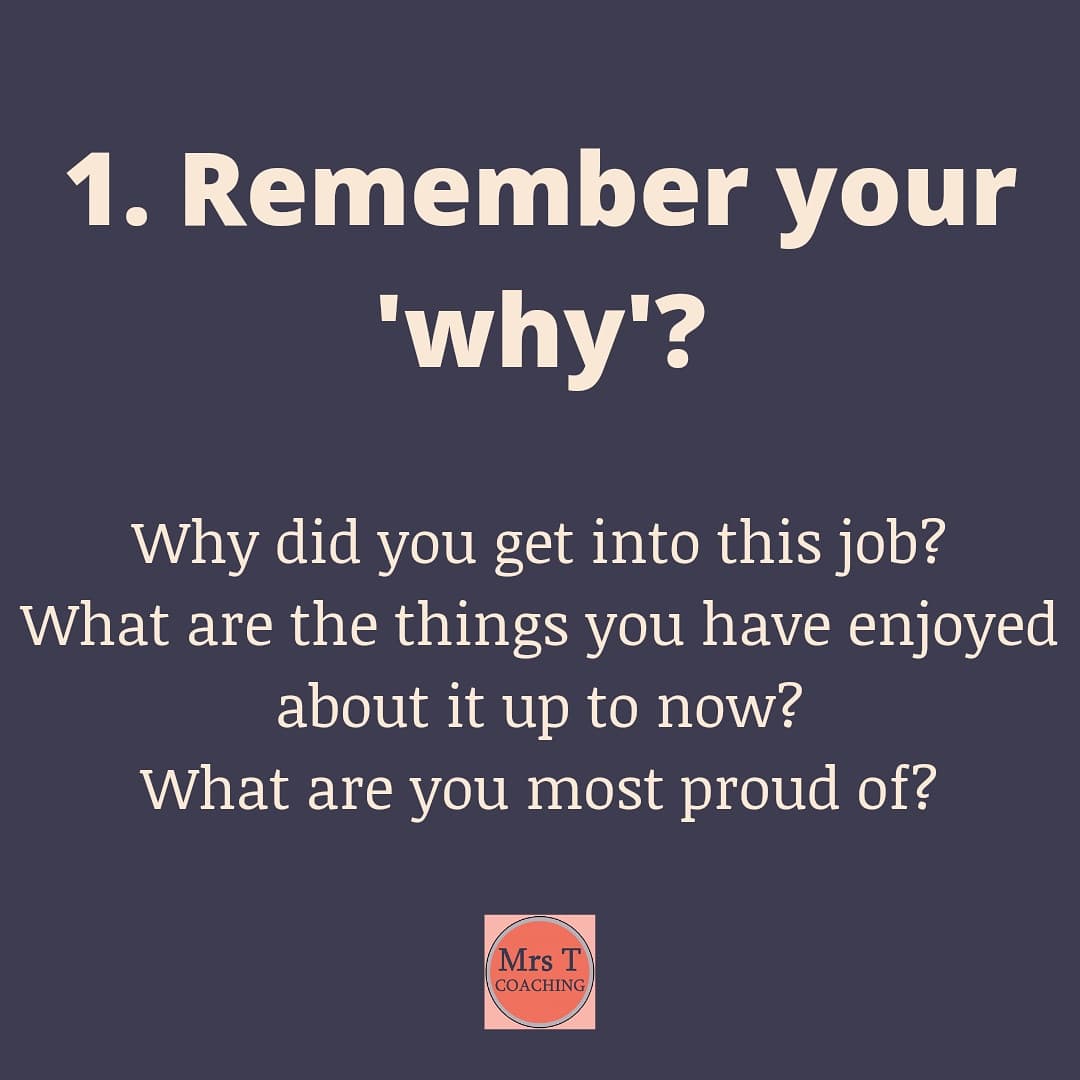 MrsTcoaching's tweet photo. @i_teach_things @DarrellWakelam @jonnybid @PaulWat5 @SarahFarrellKS2 @reads_and_draws @RobCrossley4 @MrHtheteacher @MeakerR @MrsBezoari @ManicStTeachers Thought I would reshare these #coachyourself qu's on #ShareStuffSunday. I put them together after reading messages on social media from sch staff feeling anxious about returning to work and considering a career change.Hope they will be useful. Pls share with those who need it! https://t.co/nxRkJcCy13