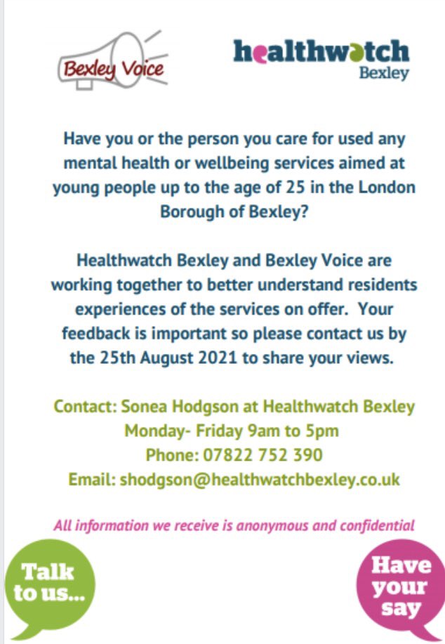 CMBexley's tweet image. Your thoughts on this are important! Please help if you can. DEADLINE 25th August