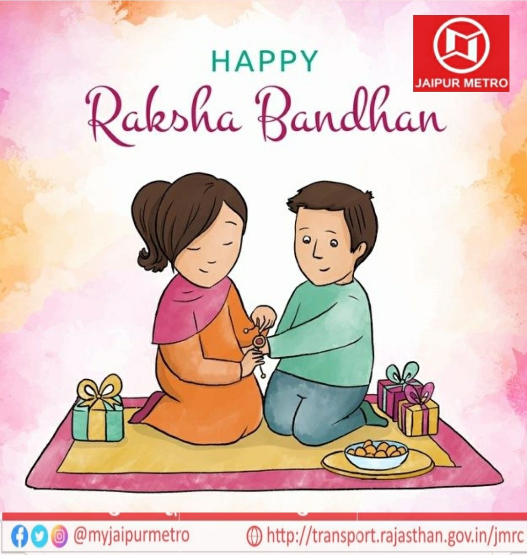MyJaipurMetro's tweet photo. On this Rakshabandhan we all are celebrating sacred bond and love between Brothers and Sisters. 
#Happy #Rakshabandhan to all of you.
.
. 
#happyrakshabandhan #rakhi #indianfestival #jaipurmetro #AapkeSafarKiHumsafar https://t.co/rwV3k7VkrI