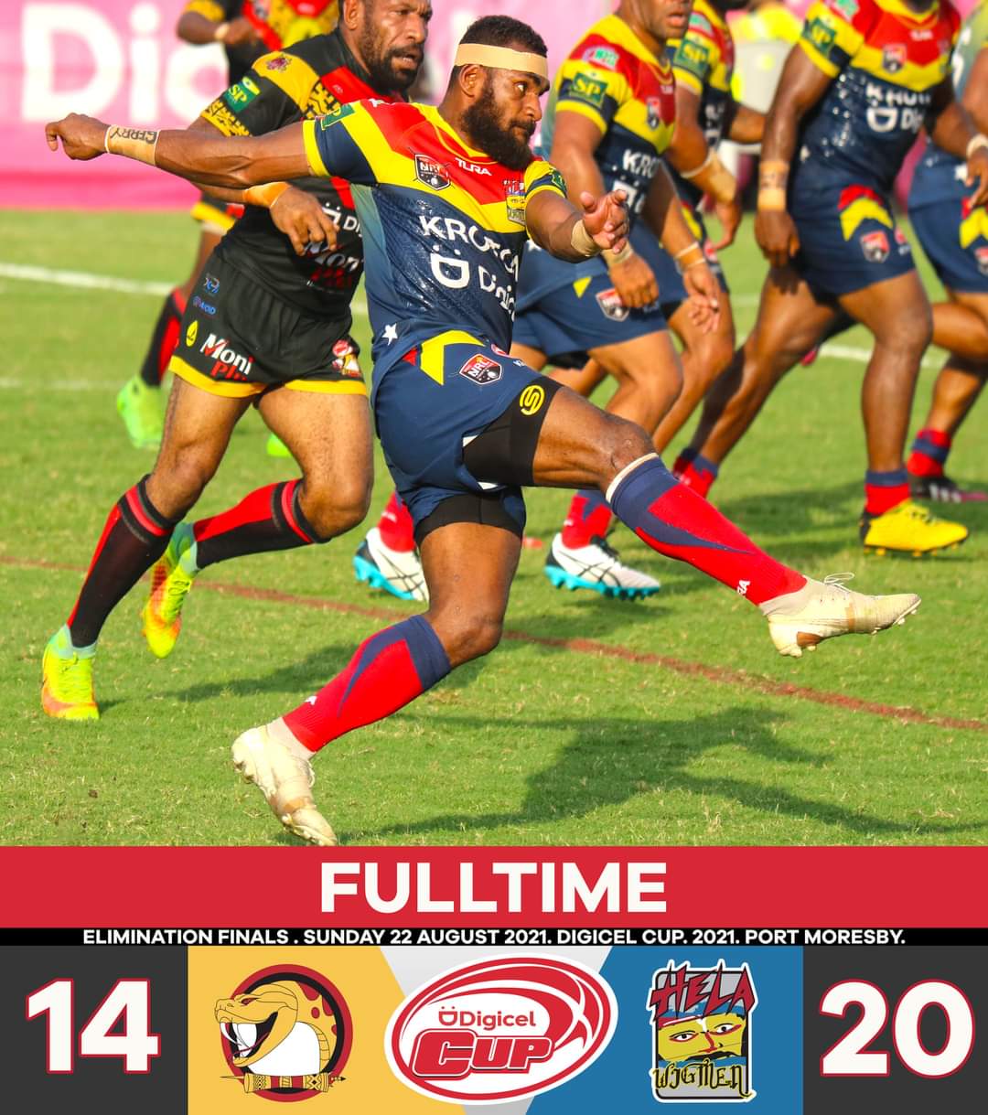 Png Rugby Football League Reigning Premiers The Kroton Hela Wigmen Have Secured A Spot In The 21 Digicel Cup Minor Semi Finals Next Week Defeating The Moni Plus Ncdc Port Moresby