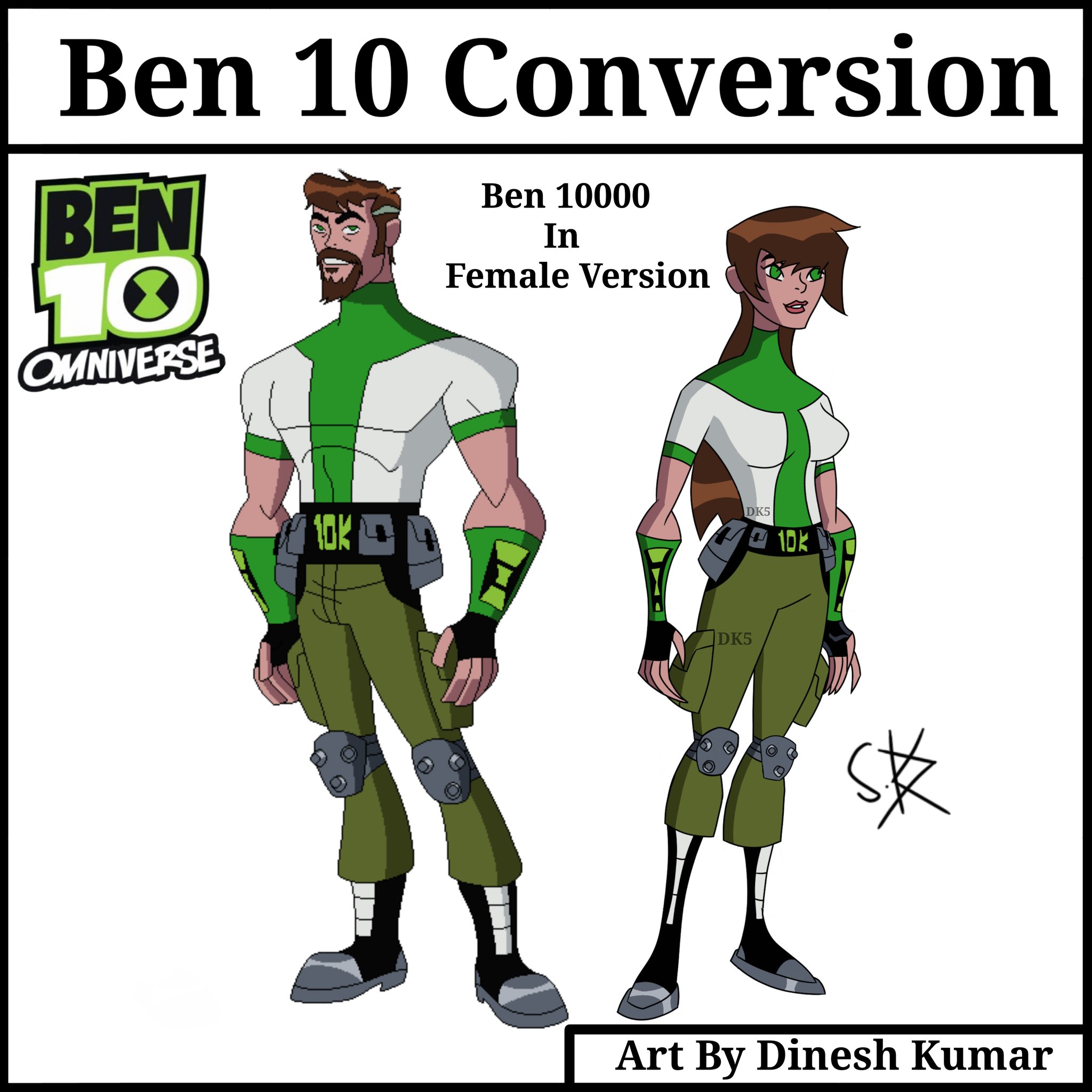 My version of 10 yr. old Ben and the original 10 by ForgeVdeviantart on  DeviantArt