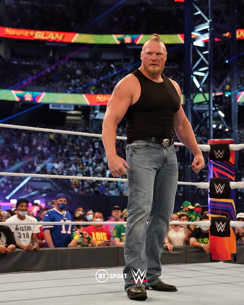 wweontnt's tweet image. 😤 𝐖𝐀𝐑 𝐋𝐄𝐒𝐍𝐀𝐑 😤

Brock looks like he walked directly from his farm to confront Roman Reigns 😳

Genuinely the most terrifying man on this planet. Bar none.

#SummerSlam