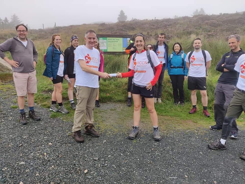 ChainSads's tweet photo. Group shot of stage 7  &amp; 8 of the SADS CoS Wicklow Way walkers. Baton handover and they are really to go.
https://t.co/PdsOmFJLuV https://t.co/Zu6NxncArd