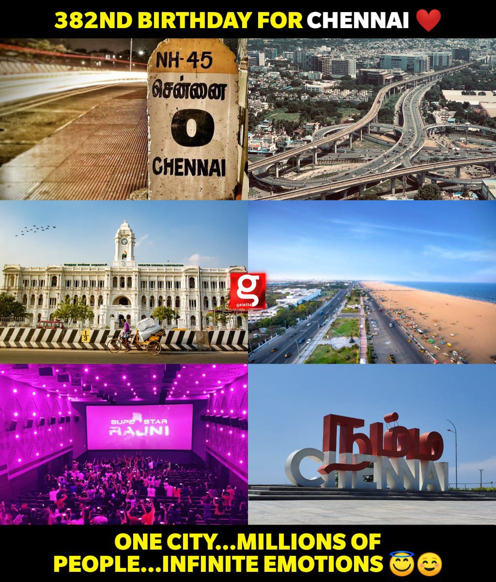 ItzKrrish_'s tweet image. நம்ம சென்னை போல வேற ஊரே இல்ல! 😍 #HappyMadrasDay #ChennaiDay