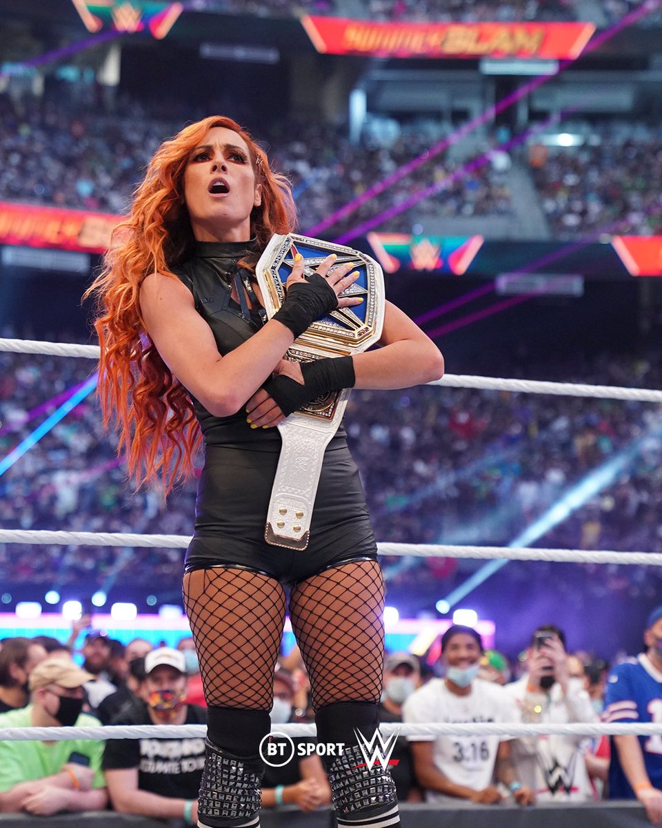 wweontnt's tweet photo. Good morning to everyone, especially @BeckyLynchWWE 👋

#SummerSlam https://t.co/nghfqNyt3L