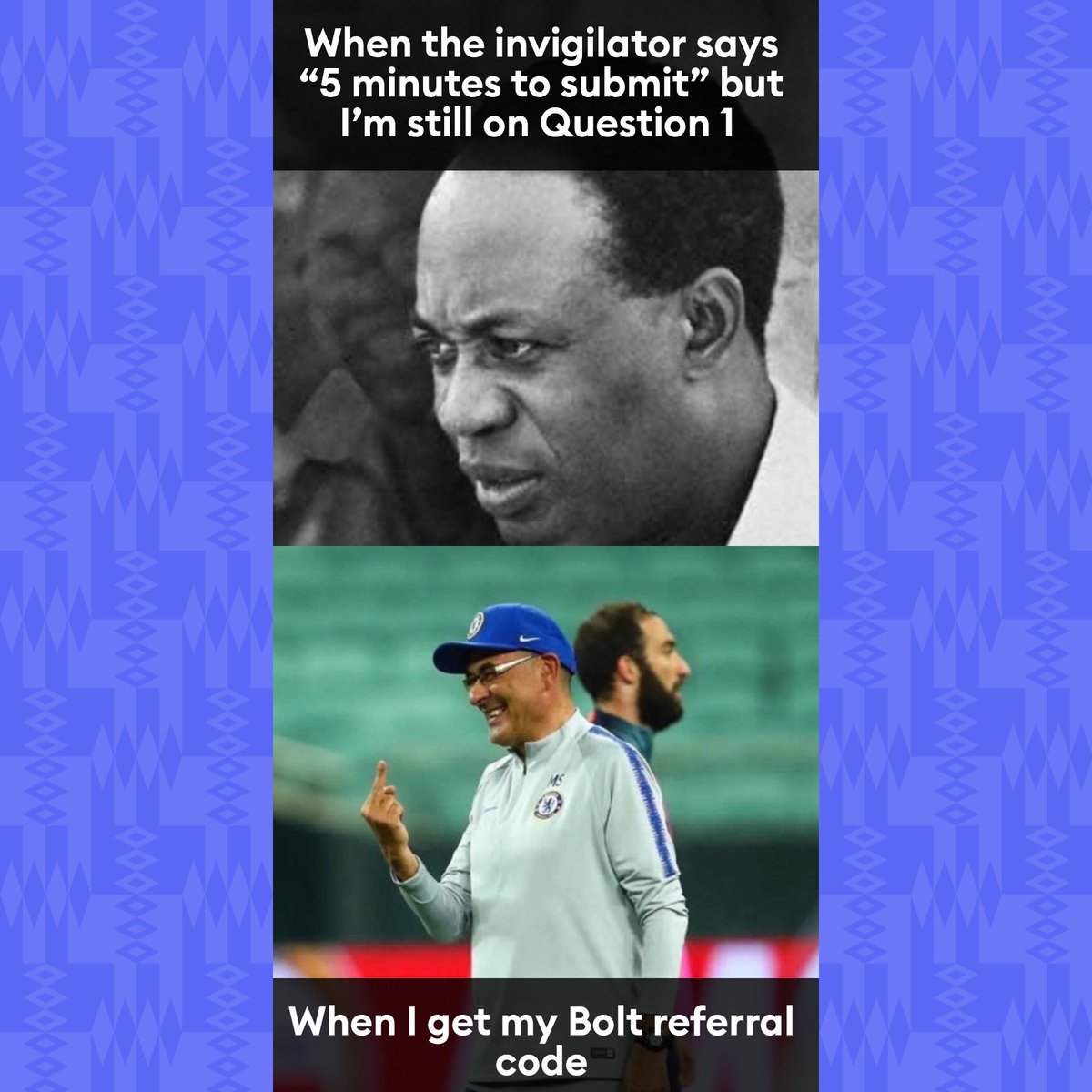 I just did this meme on buff.ly/3AHn3FF
For the #Bolt4Free challenge. Join the challenge and u might win a brand new iPhone.