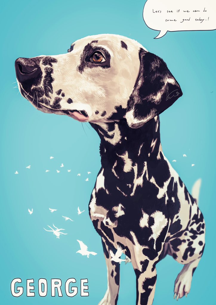 「愛犬の5歳記念に、とのご依頼でした🎂🐾 」|sakio🐾書籍「4ステップで誰でもかわいく描ける いぬとねこのイラスト練習帖」発売中🐾のイラスト