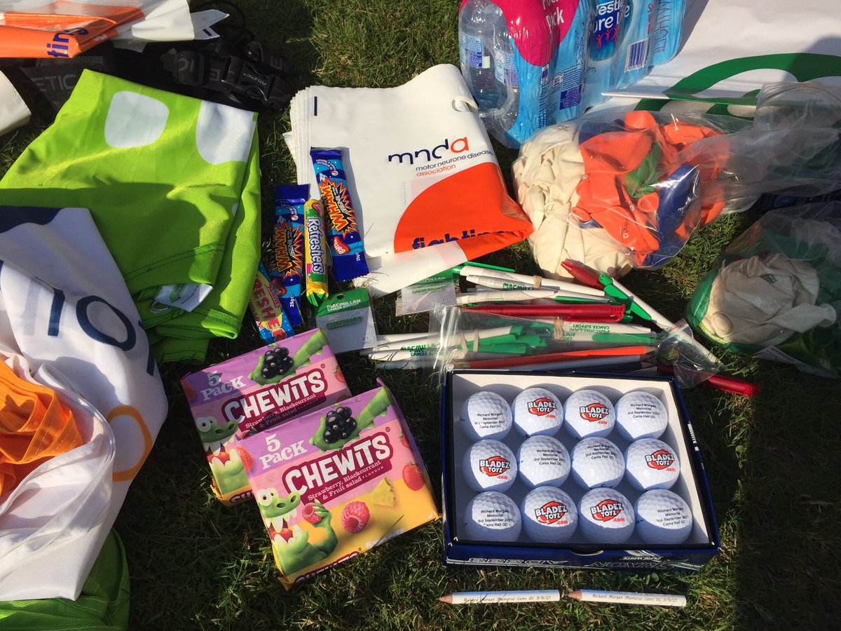 Getting players goodie bags ready for 9th Richard Morgan Memorial 🏌️‍♂️🏌️‍♀️<a href="/camshallgolf/">Cams Hall Estate GC</a> raising 💷 4 @MacmillanSouth 💚 &amp; <a href="/mndassoc/">MND Association</a> 💙🧡 22 teams 86 players. Hoping to break £50k this year. Supported by <a href="/bladeztoyz/">Bladez Toyz</a> &amp; <a href="/Kevinrileysm/">Kevin Riley</a> 👍🏼💷🏌️‍♂️🏌️‍♀️🍺🏆👍🏼