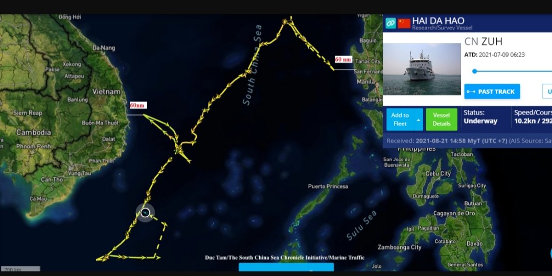 thucysides's tweet photo. At least four #Chinese survey ships are opetating indide EEZ of #Vietnam, #Malaysia and the #Philippines 👇 https://t.co/dThAKJ7FRj