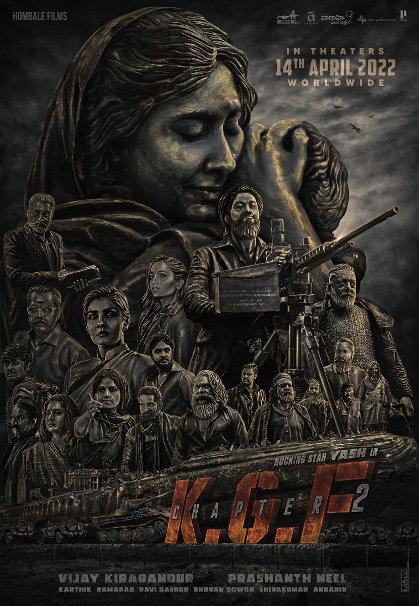 kaanistudio's tweet photo. #KGF2onApr14 @prashanth_neel @TheNameIsYash @thekgfchapter2 @hombalefilms 
KGF - CHAPTER-2
This work peeks through every character with a compelling graphic depiction, and a timeline, stitched to depict a  monumental narration promised to establish an epic journey https://t.co/Ab94S6bI9D