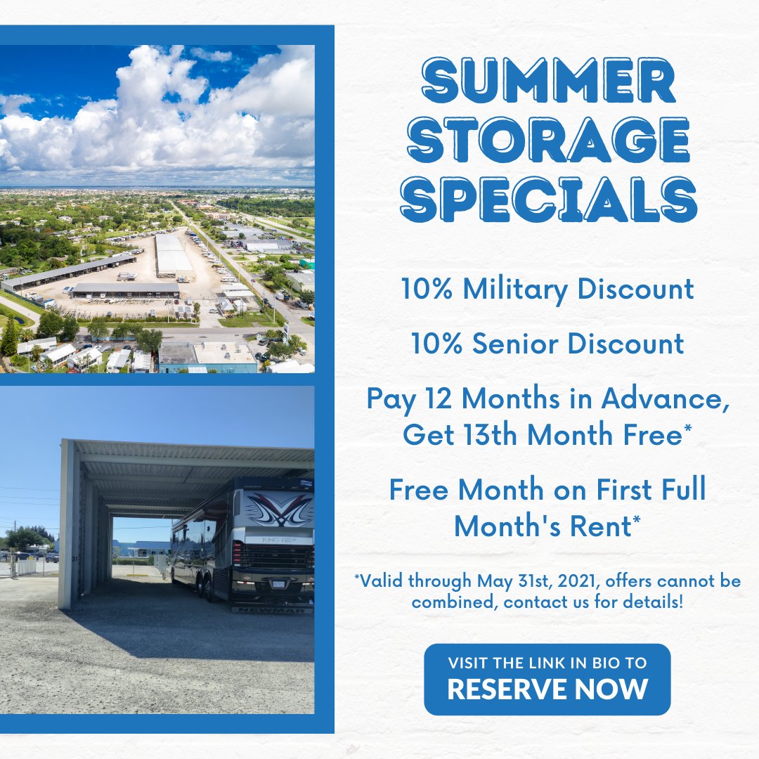 PCStorageFL's tweet image. Boat, Car &amp;amp; RV Parking Storage ✔️
Secure Gated Facility ✔️
Covered Detailing &amp;amp; Wash Areas ✔️
and more!

➡️➡️ Visit the link in bio to get started!

#puntagorda #puntagordafl #puntagordaflorida #boat #rv #rvlife #rvtrip #travel #swfl #swflorida #charlottecounty #portcharlotte