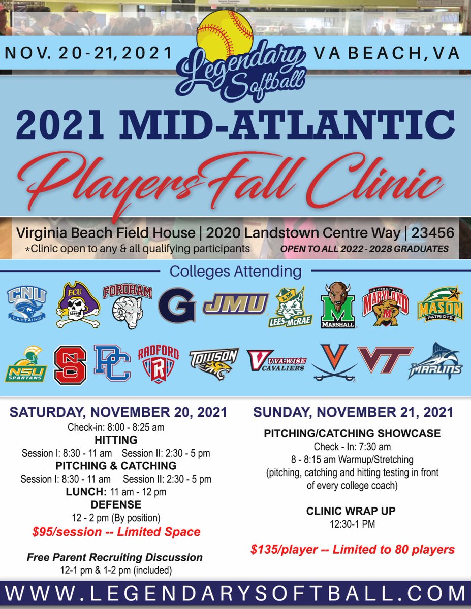 Legendarysftbl's tweet photo. LEGENDARY SOFTBALL OPENS FALL CAMP TO REGISTRATION! Don't Miss Out on this camp. https://t.co/LNF8ve0nON https://t.co/6YzctfNDz6