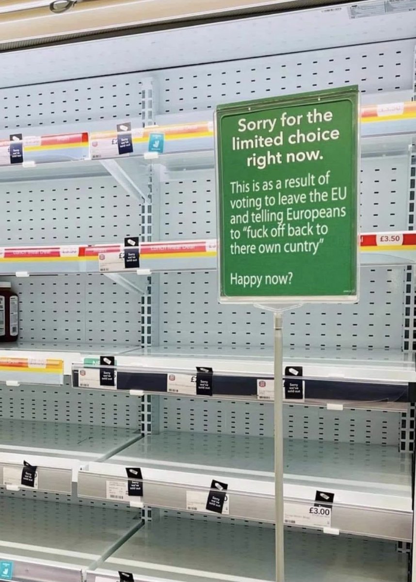 littlewisehen's tweet image. Supermärkte in Großbritannien in der Nach-Brexit-Zeit…