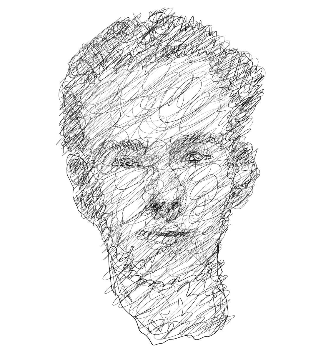 A squiggly sketch of a young Warhol for a future cover of our zine - <a href="/InWarhol/">The Tickle - #94 ft. Beets & Bay Backner</a> 
<a href="/MaiaMellier/">Maia Mellier</a> #Monochrome