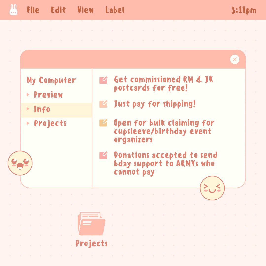 heartaesells's tweet photo. [Giveaway GA Event/ PLS RT🎂]

Jungkook and Namjoon Birthday Project 🎈🥳

Please fill out this form if you’d like to get their postcards:

🔗 https://t.co/GCCBnAhFeP

‼️We will also update this thread for cupsleeve/birthday events we’ll distribute to!🥰

More info below👇🏻 https://t.co/njc67W2Voc