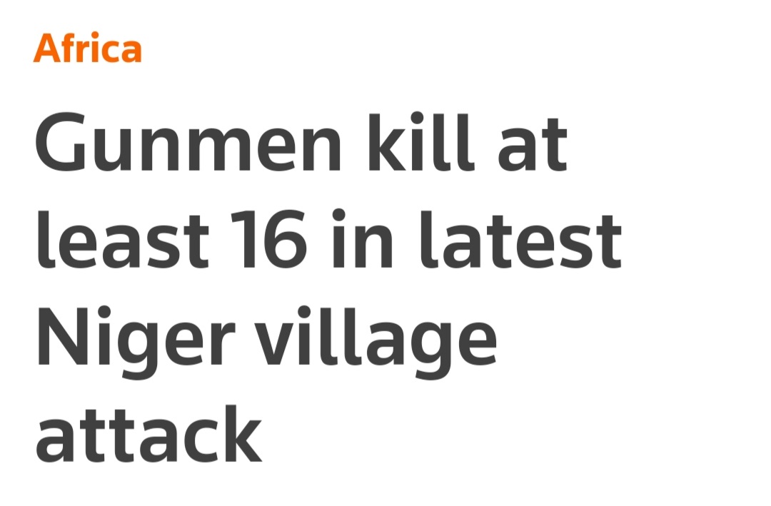 daniel_heinke's tweet photo. #Niger
At least 16 victims killed in attack on #Theim village in southwestern Niger.
Assailants unidentified, but presumably jihadism-motivated insurgents.
Attack follows the murder on Monday of 37 civilians in the same region.
@Reuters report: https://t.co/oL87ZGdqib https://t.co/I5iO0GMtya