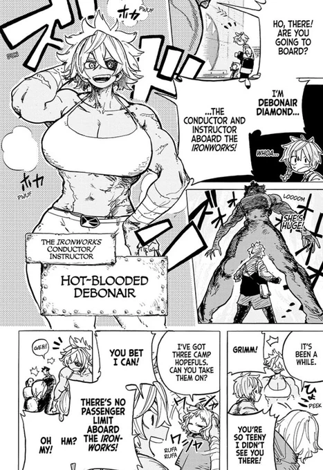 NAH THIS MANGA IS GOATED NOW FR.I WOULD VERY MUCH ENJOY DEBONAIR DIAMOND SLAPPING ME ACROSS THE VALLEY WITH A SINGLE FLICK OF HER WRIST.#HuntersGuildRedHood 