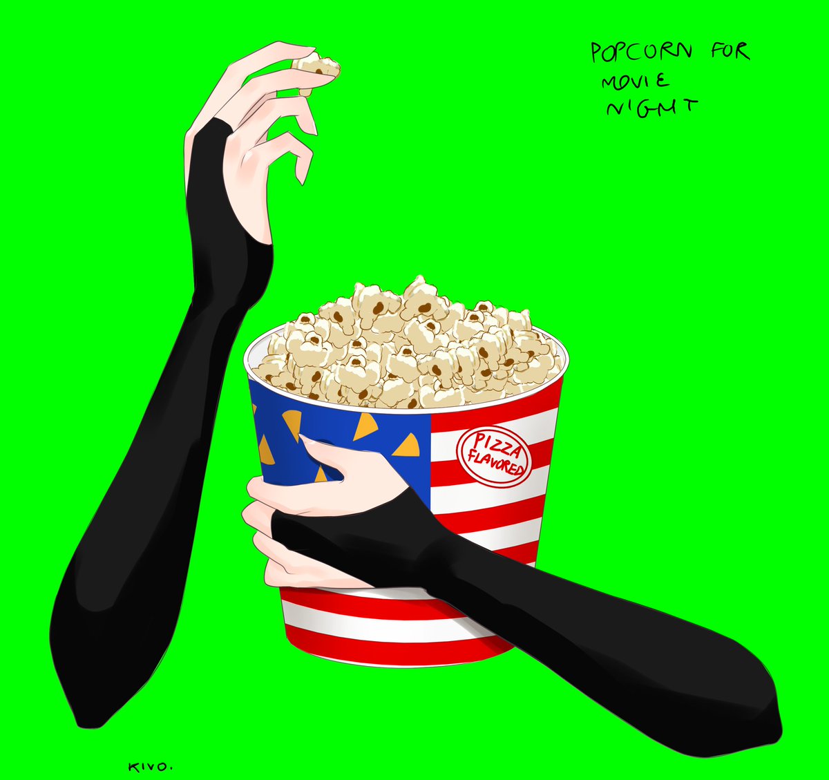 「Made some arms for Kumichou.❤️ Popcorn f」|kivoのイラスト