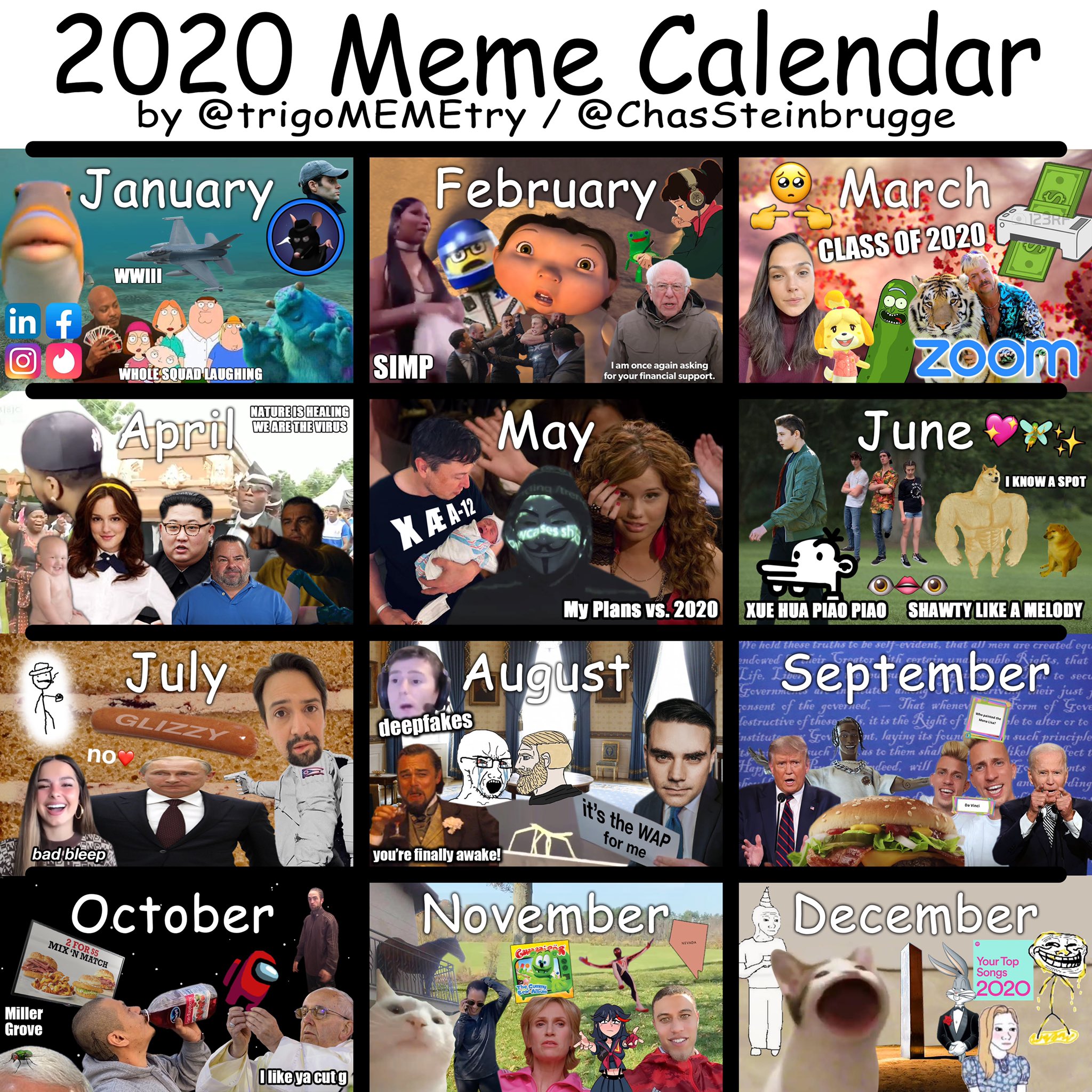 Trigomemetry On Twitter: "I Finally Updated The 2021 Meme Calendar! Https://T.co/Dqoaw92Z6A" / Twitter