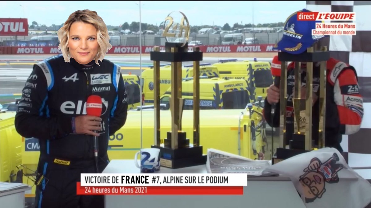 REMS_NADEUGE's tweet image. On sait tous que c’est toi devait gagner @francepierron 😂🏆 #LeMans24 #lequipeAUTO
