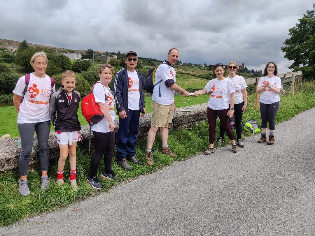 ChainSads's tweet photo. Stage 9 &amp; 10 Teams of the SADS CoS Wicklow Way Walk having a quick chat at Boranaraltry Bridge, Glencullen. The last handing over of the Baton. 
Please support so this vital research can continue
https://t.co/PdsOmFJLuV https://t.co/f2Cs0mIo77