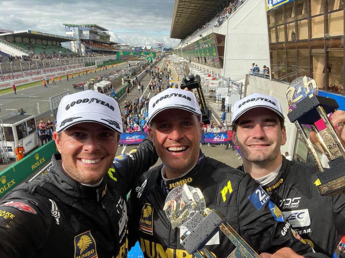 Giedo van der Garde (@gvandergarde) on Twitter photo My first podium in Le Mans! Blood, sweat and tears but my goodness this feels good. Special thanks to <a href="/TDSRacing_live/">TDS Racing</a>, <a href="/JobvanUitert/">Job van Uitert</a> and obviously Frits van Eerd who always kept believing in this dream. This one’s for you. My first podium in Le Mans! Blood, sweat and tears but my goodness this feels good. Special thanks to <a href="/TDSRacing_live/">TDS Racing</a>, <a href="/JobvanUitert/">Job van Uitert</a> and obviously Frits van Eerd who always kept believing in this dream. This one’s for you.