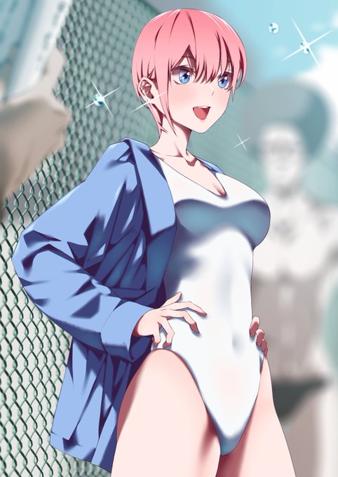 ゆとりさんがTwitterに投稿した中野一花(五等分の花嫁)のイラスト。