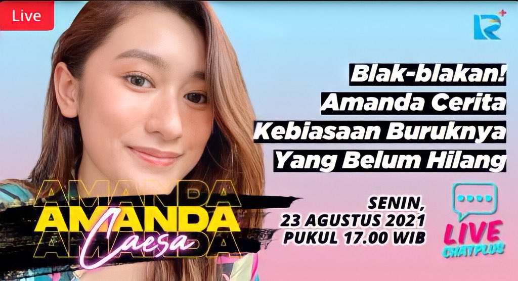 lovamanda_id's tweet photo. BESOK! Live Chat Plus bersama @amandacaesaa, pukul 17.00 WIB eksklusife di aplikasi RCTI+, see you gaes! 💙

#AmandaCaesa #LiveChatPlus
#RCTIPlus #Lovamandacaesa https://t.co/juY4wvoIR8